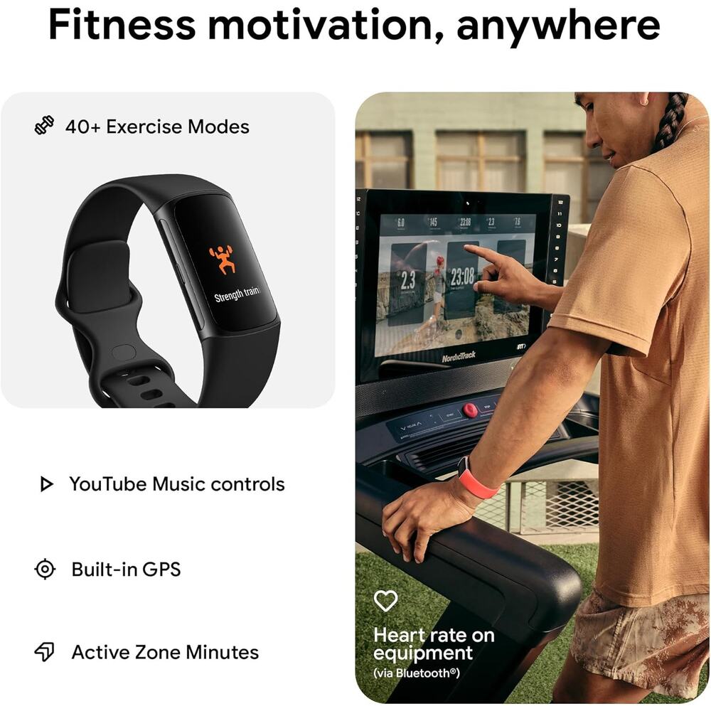 Open Box Google Fitbit Charge 6 Fitness Tracker - Picture 3 of 5